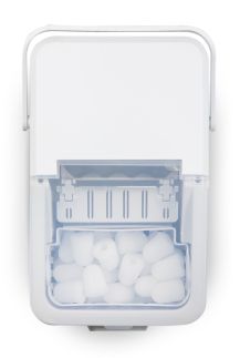 Výrobník ledu - bílý, kompresorový - DOMO DO9292IB, Výrobní kapacita: 12 kg / 24 hod, Nádržka na vodu : 0,8 litru