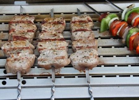 Sada plochých grilovacích jehel z nerez oceli délka 20 cm - 6 ks