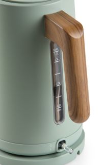Rychlovarná konvice - nerez, zelená - WOOD YOU - DOMO DO9282WK, Objem: 1,7 l, Příkon: 2 200 W
