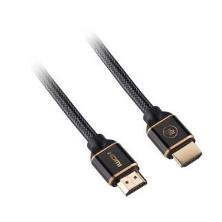 Kabel GoGEN HDMI 2.0, 2m, pozlacený, opletený, High speed, s ethernetem černý