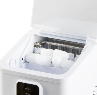 Výrobník ledu - bílý, kompresorový - DOMO DO9292IB, Výrobní kapacita: 12 kg / 24 hod, Nádržka na vodu : 0,8 litru