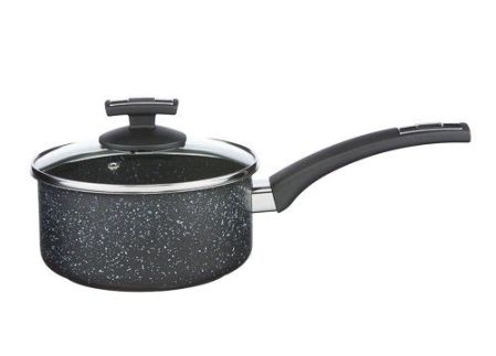 Rendlík BLACK GRANITEC s rukojetí, s poklicí, průměr 18 cm, objem 2.0 l