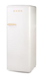 Retro lednice - monoklimatická bez mrazáku - bílá - DOMO DO91709R, Objem chladničky: 225 l *, Třída: D