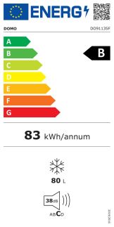 Šuplíkový mrazák - bílý - DOMO DO91135F, Objem: 80 l *, Třída: B