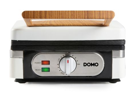 Vaflovač 4x7 s termostatem - bílý - DOMO DO9274W, 1 400 W, manuální termostat, keramický nepřilnavý povrch