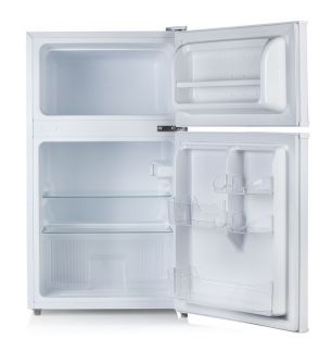 Lednice s mrazákem nahoře - bílá - Primo PR102FR, Objem chladničky: 61 l, Objem mrazáku: 26 l, Třída: F
