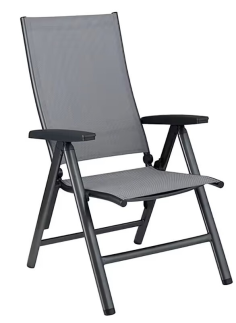 KETTLER CIRRUS polohovací, hliníkové křeslo - antracit / šedá