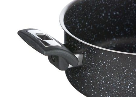 Kastrol BLACK GRANITEC s poklicí, průměr 22 cm, objem 3.0 l