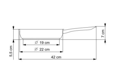 Pánev KLASIK, průměr 22 cm, objem 1.2 l