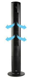 Sloupový ventilátor s ovládáním a podsvícením - DOMO DO8153, 106 cm, 50 W, abientní světlo