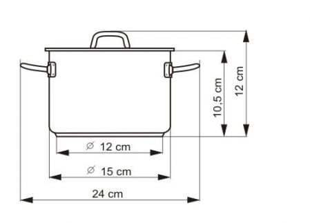 Hrnec PRECISE s poklicí, průměr 15cm, objem 1.5l