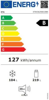 Chladnička komb. ETA 436290010BN, NoFrost