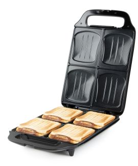 Sendvičovač XXL na 4 sendviče - černý - DOMO DO9296C, Příkon (W) 1800,  povrch bez PFAS
