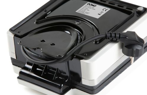 Vaflovač 4x7 s termostatem - bílý - DOMO DO9274W, 1 400 W, manuální termostat, keramický nepřilnavý povrch