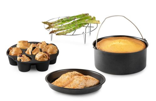Sada příslušenství pro horkovzdušné fritézy - DOMO DO167, ideální pro 4-6 litrové modely