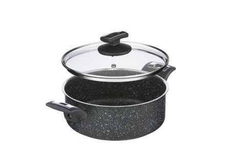 Kastrol BLACK GRANITEC s poklicí, průměr 22 cm, objem 3.0 l
