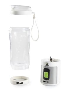 Aku smoothie mixér X-Power to go 120W - bílý - DOMO DO752BL, Příkon:120 W, Objem: 600 ml, USB dobíjení, dlouhá výdrž baterie