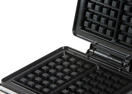 Vaflovač 4x7 s termostatem a časovačem - bílý - DOMO DO9280W, 1 520 W, manuální termostat, časovač, keramický nepřilnavý povrch