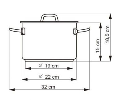 Hrnec IDEAL s poklicí, průměr 22cm, objem 5.5l