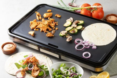 Stolní elektrický gril Plancha XXL - DOMO DO9263G, 55 x 30,5 cm, 2 200 W, termostat
