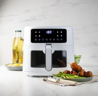 Horkovzdušná fritéza 6 l - digitální - DOMO DO1136FR, 6 L, 1500 W, průhled 