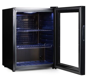 Mini chladnička nápojů - barová lednice - černá - PRIMO PR179BC, Objem 60 litrů, Třída: D, (š x h x v): 47 x 45 x 64 cm