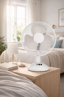 Stolní ventilátor, 40cm - Punex PFT1040, 50 W, 52,5 dB, prodloužený kabel 200 cm, 3 rychlosti, oscilace