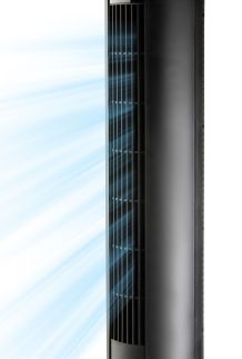 Sloupový ventilátor s ovládáním a podsvícením - DOMO DO8153, 106 cm, 50 W, abientní světlo