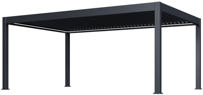 Luxusní ELEKTRICKÁ bioklimatická pergola  PRESTIGE 6x4 m, hliník - volně stojící