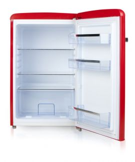 Retro lednice bez mrazáku - červená - DOMO DO981RTKR, Objem: 122 l, Třída: F