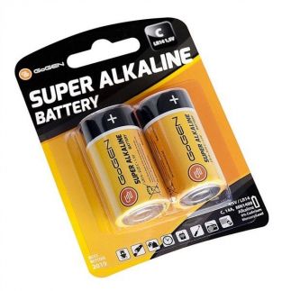 Baterie alkalická GoGEN SUPER ALKALINE C, LR14, blistr 2ks