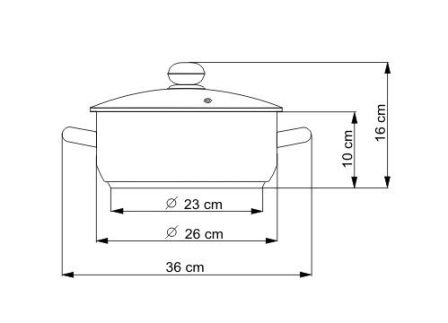 Kastrol CERAMMAX PRO STANDARD s poklicí, průměr 26 cm, objem 4.5 l, keramický povrch šedý granit