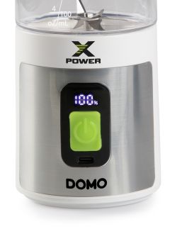 Aku smoothie mixér X-Power to go 120W - bílý - DOMO DO752BL, Příkon:120 W, Objem: 600 ml, USB dobíjení, dlouhá výdrž baterie
