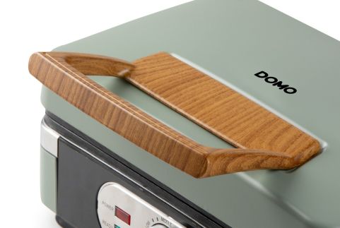 Sendvičovač - Gril - Vaflovač - 3v1 - zelený - DOMO DO9276C, příkon 1 100 W, termostat, zelená barva
