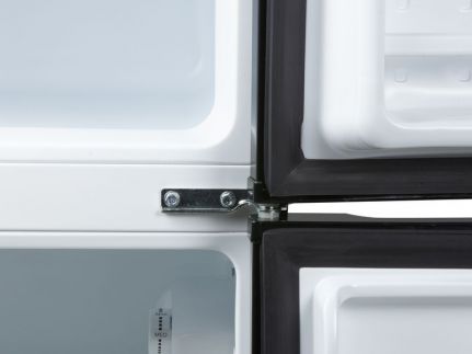 Lednice s mrazákem nahoře - černá  - Primo PR107FR, Objem chladničky: 61 l, Objem mrazáku: 26 l, Třída: F