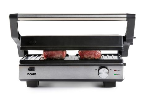 Kontaktní gril a vaflovač 2v1 - DOMO DO9287G, Keramický povrch PFAS free, Příkon: 1 800 W, Možnost otevření o 180°