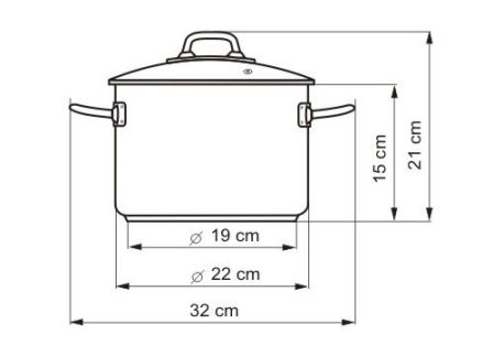 Hrnec PROFESSIONAL s poklicí, průměr 22 cm, objem 5.5 l