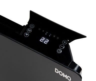 Skleněný teplovzdušný konvektor s WIFI - DOMO DO7356CH, Příkon: 2 000 W, WIFI, dálkový ovladač, IP24, ECO funkce