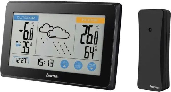 Hama 186314 Touch, meteostanice, černá