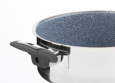 Kastrol CERAMMAX PRO COMFORT s poklicí, průměr 22 cm, objem 3.0 l, keramický povrch šedý granit