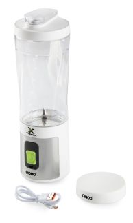 Aku smoothie mixér X-Power to go 120W - bílý - DOMO DO752BL, Příkon:120 W, Objem: 600 ml, USB dobíjení, dlouhá výdrž baterie