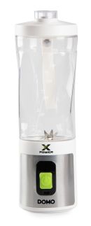 Aku smoothie mixér X-Power to go 120W - bílý - DOMO DO752BL, Příkon:120 W, Objem: 600 ml, USB dobíjení, dlouhá výdrž baterie