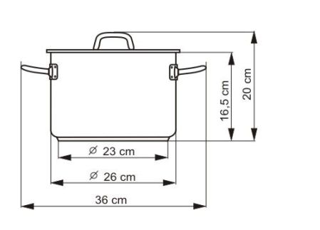 Hrnec IDEAL s poklicí, průměr 26 cm, objem 8.0 l