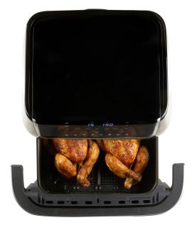 Horkovzdušná fritéza 10 l s průzorem, rodinná - DOMO DO544FR, Objem: 10 l, Příkon: 1800 W, Termostat: 80 °C až 200 °C