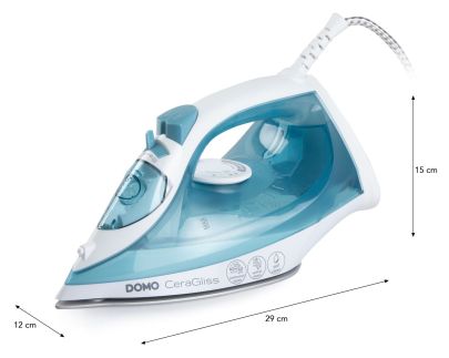 Napařovací žehlička CeraGliss - keramická - DOMO DO7060S, Příkon: 2 400 W, Parní ráz: 120 g/min