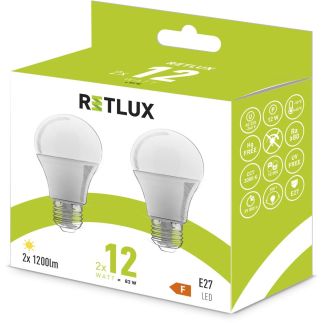 REL 31 LED A60 2x12W E27 WW RETLUX