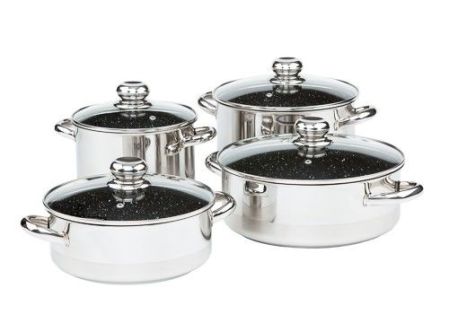 Sada nádobí CERAMMAX PRO STANDARD, 8 dílů, keramický povrch černý granit