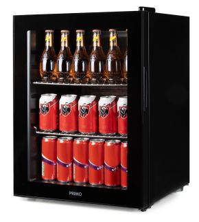 Mini chladnička nápojů - barová lednice - černá - PRIMO PR179BC, Objem 60 litrů, Třída: D, (š x h x v): 47 x 45 x 64 cm