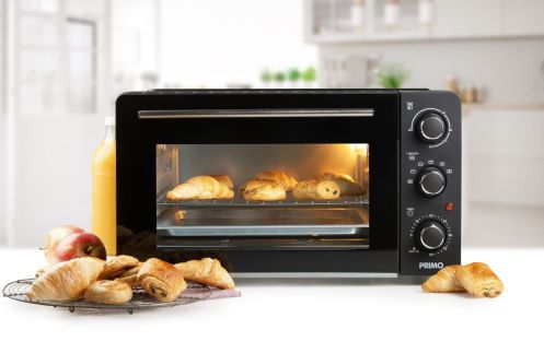 Elektrická horkovzdušná mini trouba 28 litrů - PRIMO PR254OV, Objem: 28 l, Příkon: 1500 W, (š x h x v) 52,4 x 42,7 x 30 cm