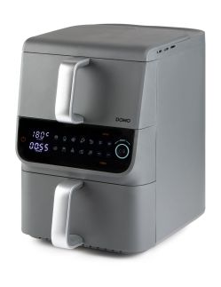 Dvojitá horkovzdušná fritéza 3,5+6,5 l - DOMO DO549FR, 2 500 W, 2 samostatné zóny, celková kapacita 10 litrů